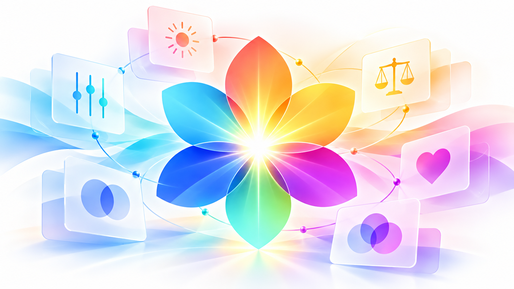 BRITER flower with prompt cards representing human checkpoints.